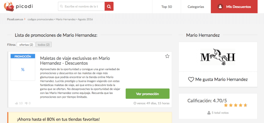 descuentos mario hernandez