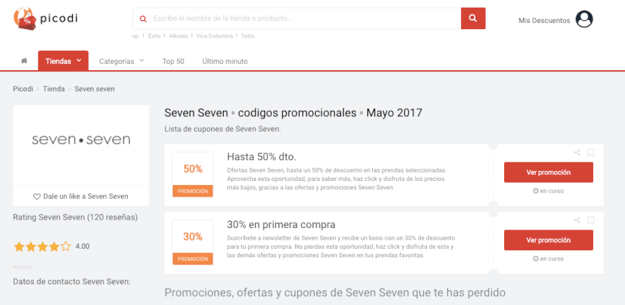 promociones de seven seven