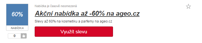 využítí slevy na ageo.cz