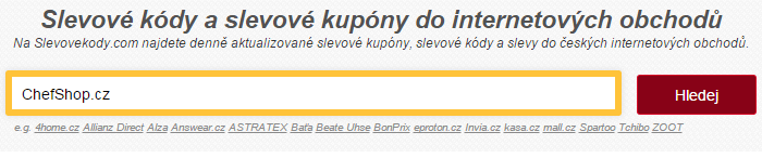 Slevy na chefshop.cz