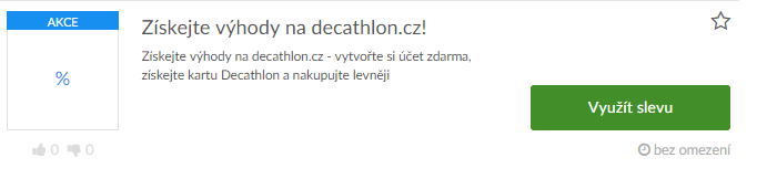 využití slevy decathlon