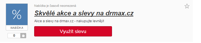 Využití slevy na drmax.cz