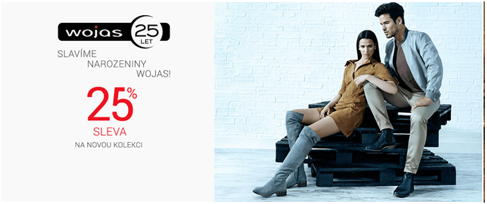 25% sleva na značku Wojas
