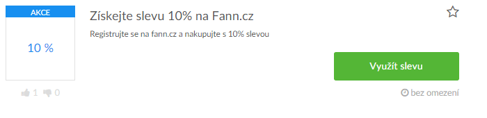 využití slevy Fann.cz