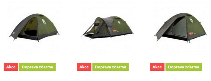 Campinkové vybavení levně na hawaj.cz