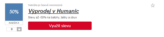 využití slevy Humanic