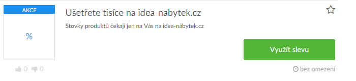 Využití slevy na idea-nabytek.cz