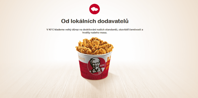 KFC klade důraz na suroviny od lokálních dodavatelů