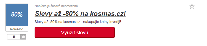 využití slev na kosmas.cz