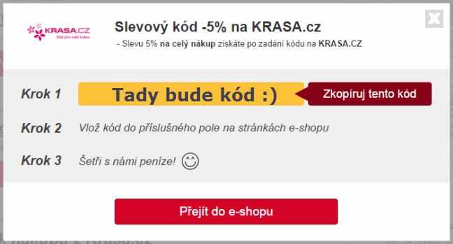 Slevový kupón krasa.cz Slevový kupón krasa.cz