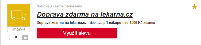 Využití slevy lekarna.cz