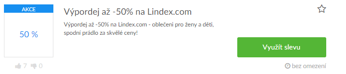 Slevový kód Lindex spodní prádlo