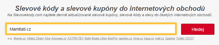 Uplatnění slevy na mamitati,cz