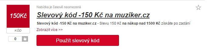 Slevový kód Muziker.cz