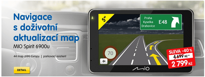 Slevové kódy na navigaci MIO
