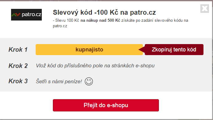 Slevový kód patro.cz Slevový kód patro.cz