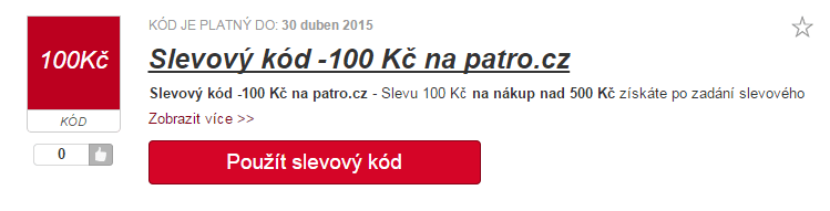 Slevový kód na patro.cz Slevový kód na patro.cz
