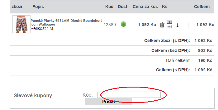 Využití slevového kódu na trenyrkarna.cz