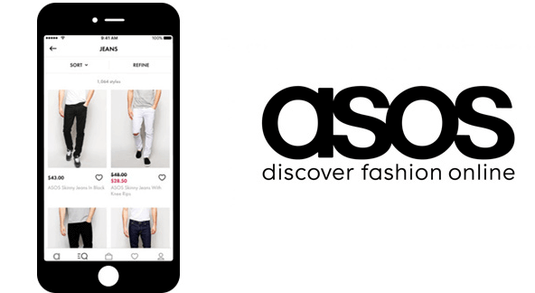 Kleidung über die asos App bestellbar