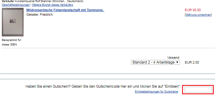 Gutscheincode bei AbeBooks