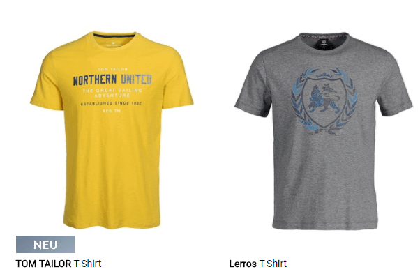 Modische T-Shirts im Adler-Shop