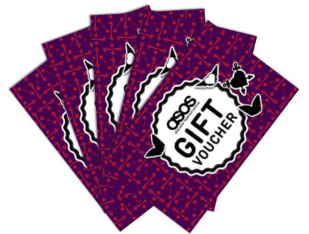 Eine asos Gutscheinkarte