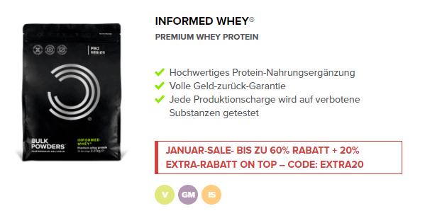Whey Protein bei BULK POWDERS