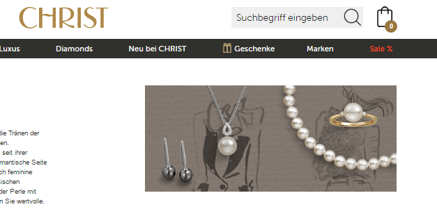 Perlenschmuck bei CHRIST
