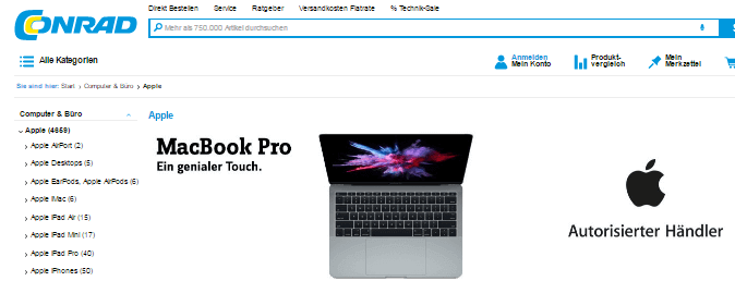 Ein Apple Mac bei CONRAD
