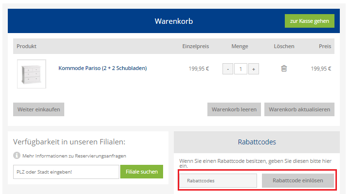 Ein Deanisches Bettenlager Gutschein