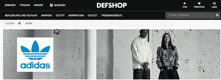 Adidas bei DEFDEFSHOP