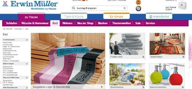 Produkte ins Bad bei Erwin Müller