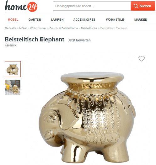 Glückselefant bei home24