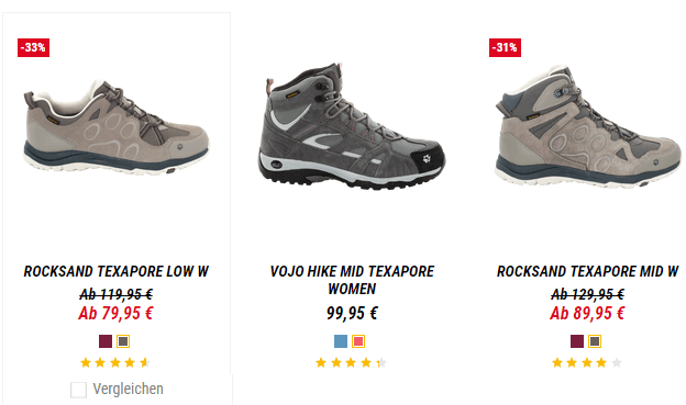 Trekkingschuhe bei Jack Wolfskin