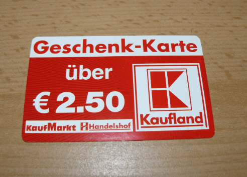 Eine Beispiel Bestellung mit dem markierten Feld Geschenk-Karte