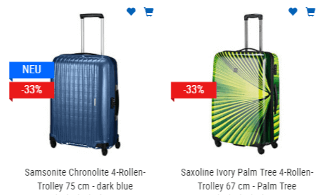 Reisegepäck bei Koffer-direkt