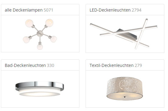 Deckenleuchten bei Lampenwelt