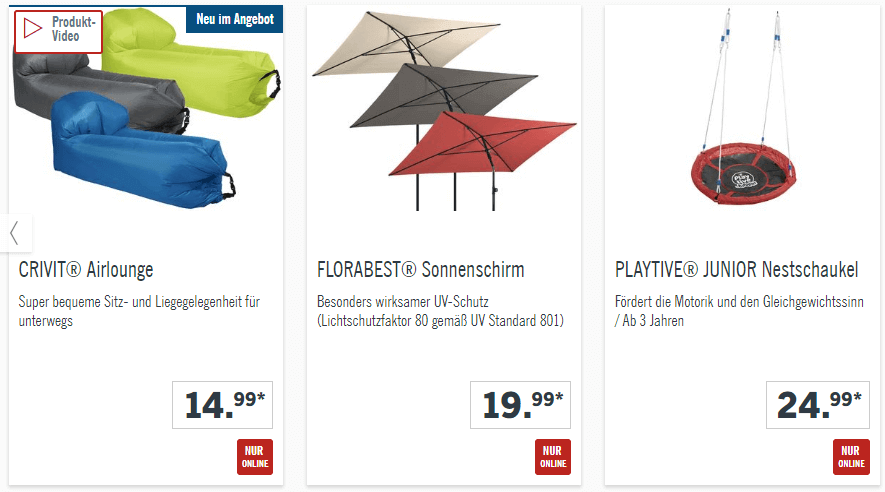 Baumarkt Sortiment bei Lidl