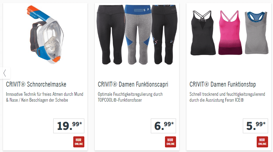 Sport Sortiment bei Lidl