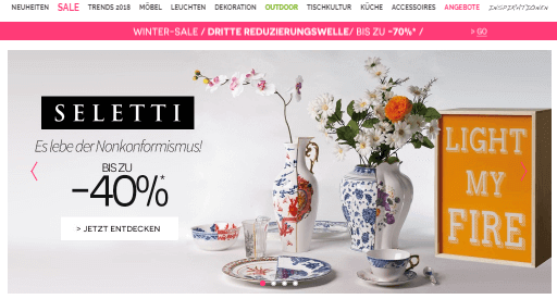 Die made in design Hauptseite