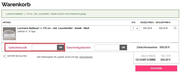 Gutschein bei made in design