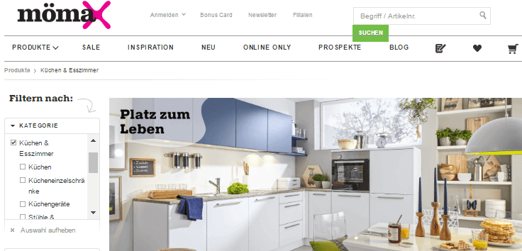 Küchenmöbel bei mömax