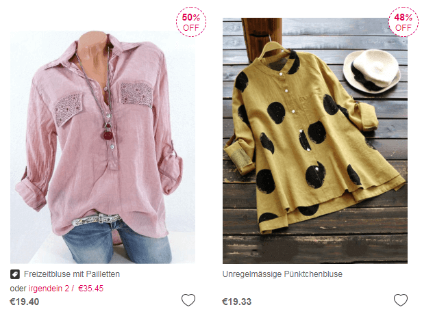 Tops bei Newchic