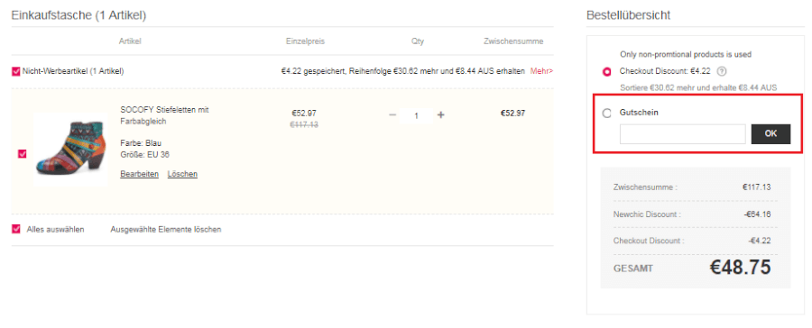 Gutschein bei Newchic