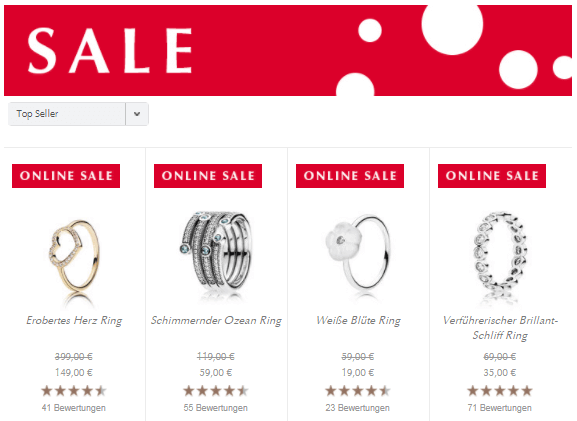 Pandora Rabatte im Sale Angebot