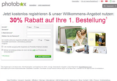 Photobox Rabatt