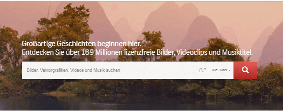 Shutterstock Hauptseite