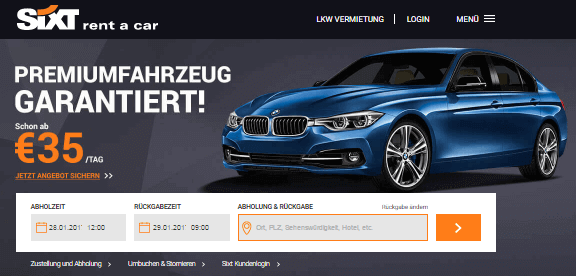 Sixt Angebot