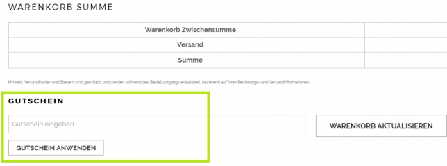 Gutscheincode