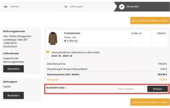 Gutscheincode bei Zalando Lounge